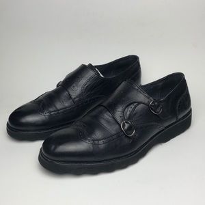 SARAR Black Monk Strap Leather
